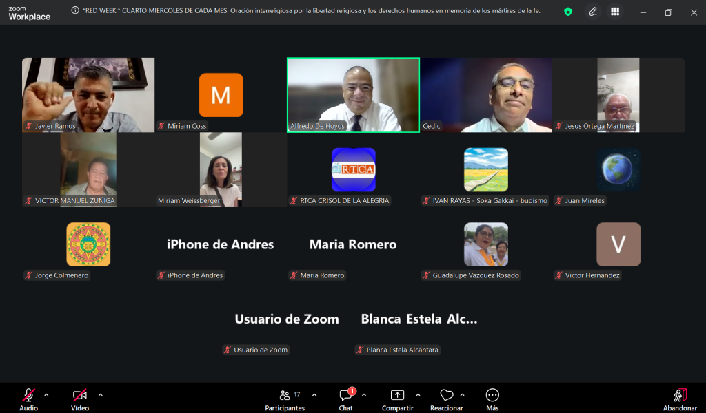 RED WEEK – ORACIÓN INTERRELIGIOSA POR LA LIBERTAD RELIGIOSA Y LOS DERECHOS HUMANOS EN MEMORIA DE LOS MÁRTIRES DE LA FE